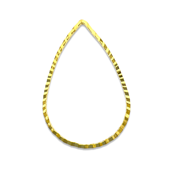 Linking ring goud traan 24K 25x17x1mm- per stuk-bedels-Kraaltjes van Renate