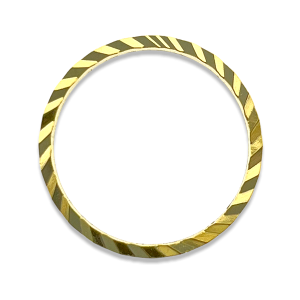 Linking ring goud twist 24K 14x1mm- per stuk-bedels-Kraaltjes van Renate