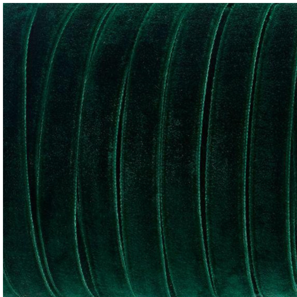 Lint Fluweel Donkergroen 10mm - per 2 meter-koord-Kraaltjes van Renate