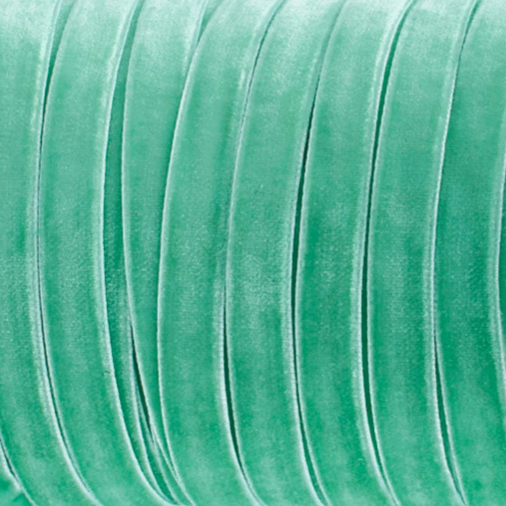 Lint Fluweel aquamarine 10mm - per 2 meter-koord-Kraaltjes van Renate