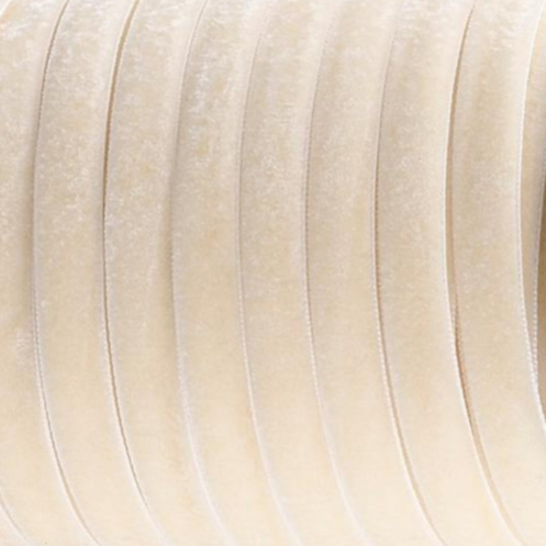 Lint Fluweel creme wit 10mm - per 2 meter-koord-Kraaltjes van Renate