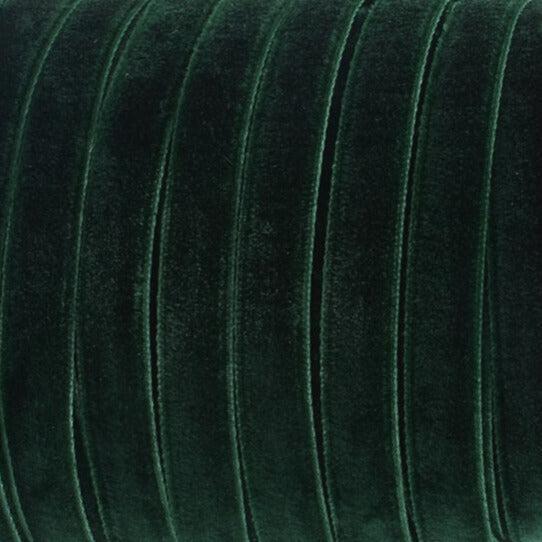 Lint Fluweel donker groen 10mm - per 2 meter-koord-Kraaltjes van Renate