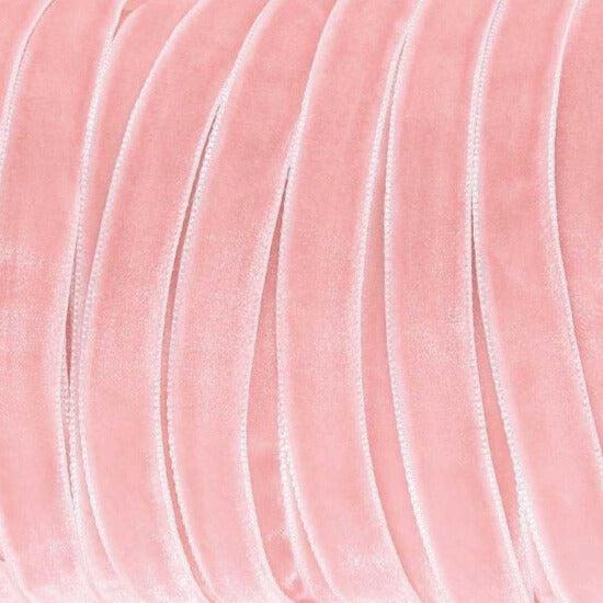 Lint Fluweel licht roze 10mm - per 2 meter-koord-Kraaltjes van Renate