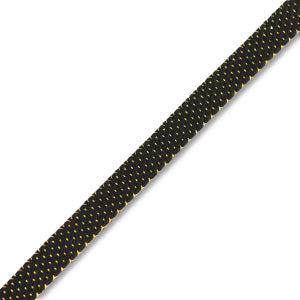 Lint black-gold 12mm - per 20cm-koord-Kraaltjes van Renate