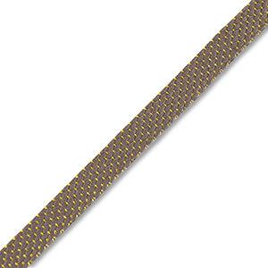 Lint grey-gold 12mm - per 20cm-koord-Kraaltjes van Renate