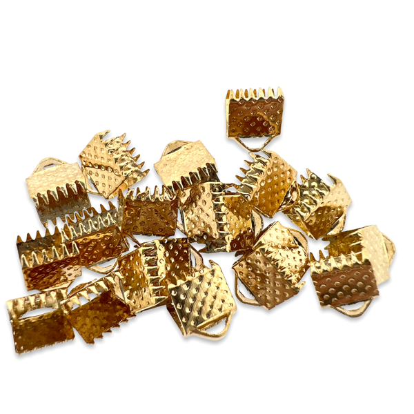 Lint klemmetjes 6mm Goud - 20 stuks-onderdelen-Kraaltjes van Renate