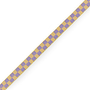 Lint met tekst blokjes Yellow-purple - per meter-koord-Kraaltjes van Renate