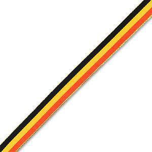 Lint met vlag 'BELGIË' Zwart / Geel / Rood / Goud - per meter-koord-Kraaltjes van Renate