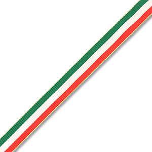 Lint met vlag 'Italië' Groen / Wit / Rood / Goud - per meter-koord-Kraaltjes van Renate