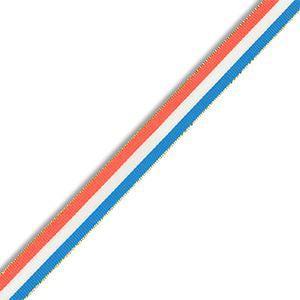 Lint met vlag 'NEDERLAND' Rood / Wit / Blauw / Goud - per meter-koord-Kraaltjes van Renate