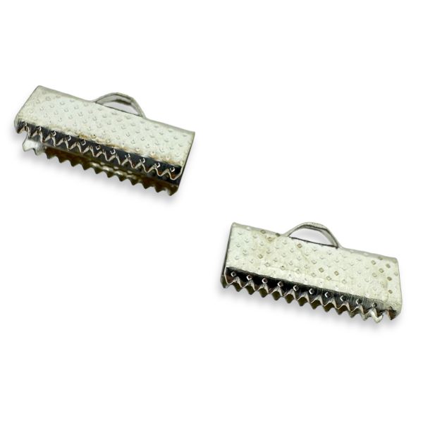 Lintklem zilver 16x7mm- per 2 stuks-bedels-Kraaltjes van Renate