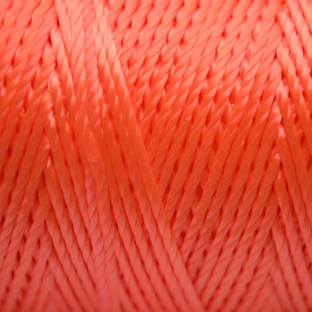 Macrame koord fluor oranje 0,8mm-Kraaltjes van Renate
