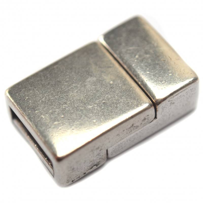 Magneetsluiting Ø10x2.5mm metaal zilver DQ 21x13mm-Kraaltjes van Renate