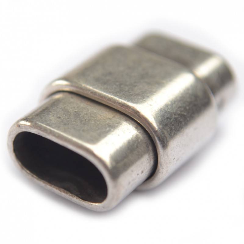 Magneetsluiting Ø10x5mm metaal zilver DQ 20x14mm-Kraaltjes van Renate