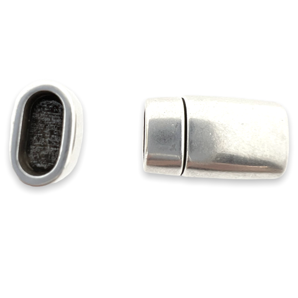 Magneetsluiting Ø10x5mm zilver DQ- per stuk-sluitingen-Kraaltjes van Renate
