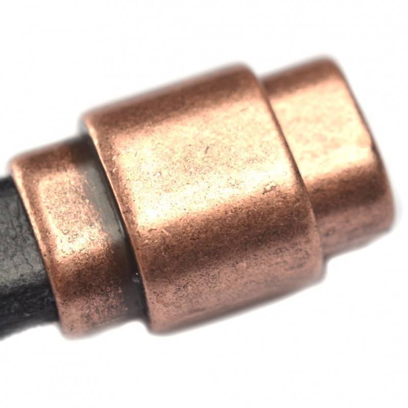 Magneetsluiting Ø10x6mm metaal koper DQ 23x16mm-Kraaltjes van Renate