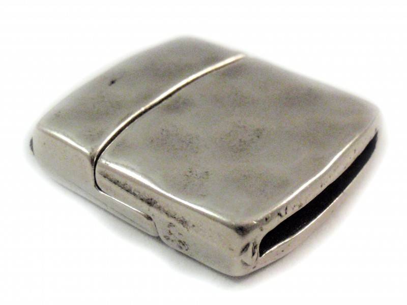Magneetsluiting Ø13x2mm metaal zilver DQ 24x28mm-Kraaltjes van Renate