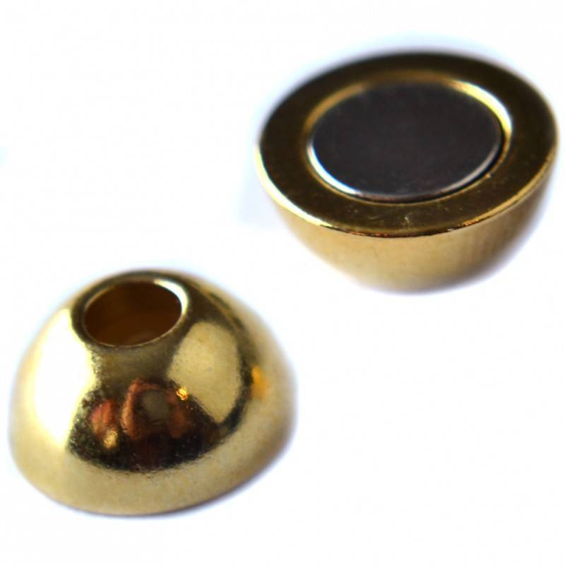 Magneetsluiting Ø4mm metaal goud DQ 12mm-Kraaltjes van Renate