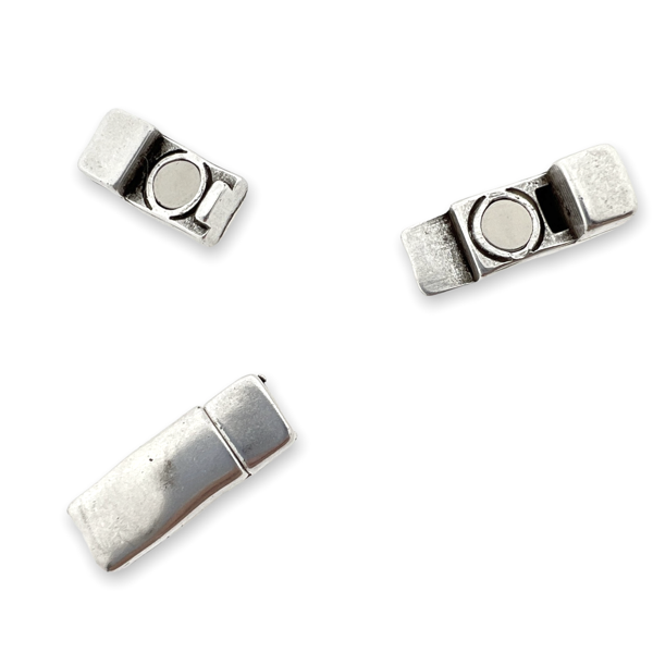 Magneetsluiting Ø5x2mm zilver DQ- per stuk-sluitingen-Kraaltjes van Renate