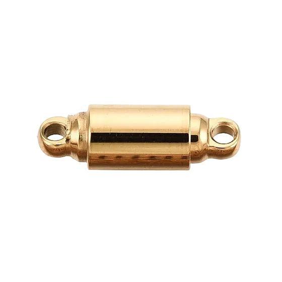 Magneetsluiting Tube Goud RVS 12mm - per stuk-Sluitingen-Kraaltjes van Renate