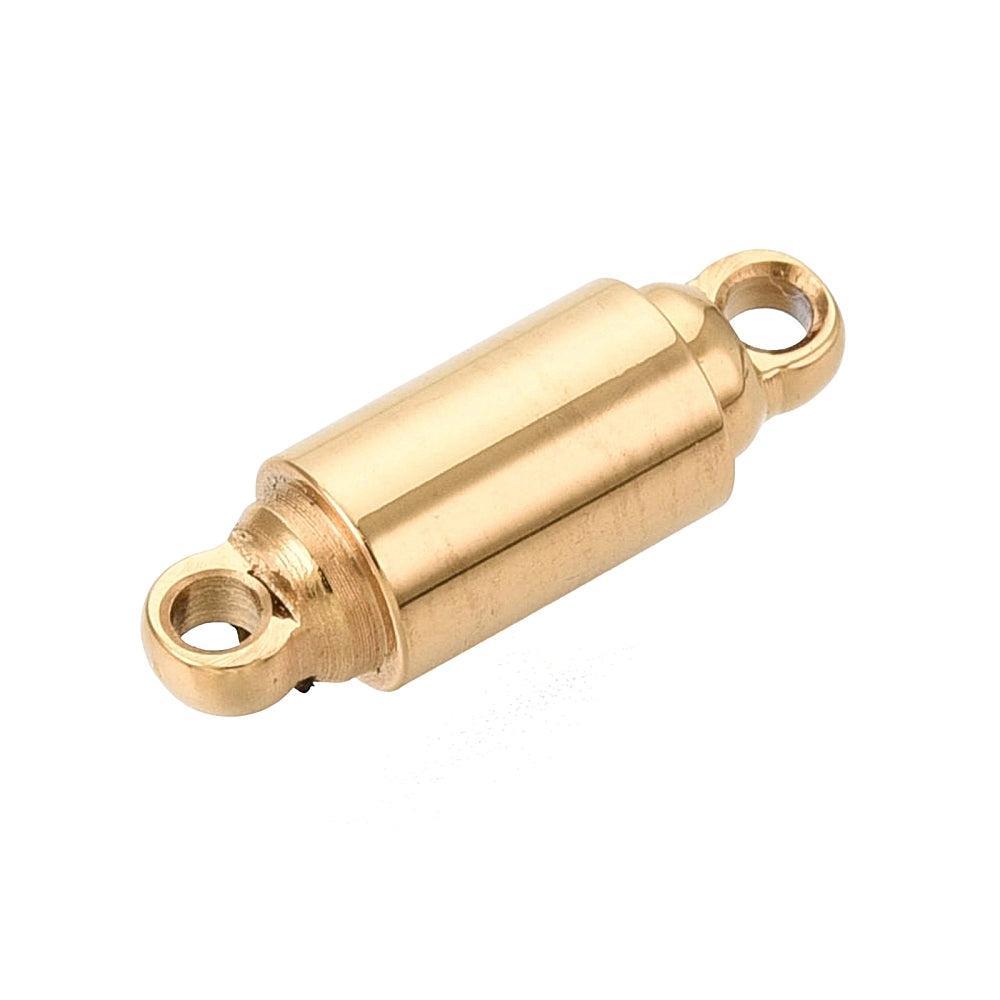 Magneetsluiting Tube Goud RVS 12mm - per stuk-Sluitingen-Kraaltjes van Renate