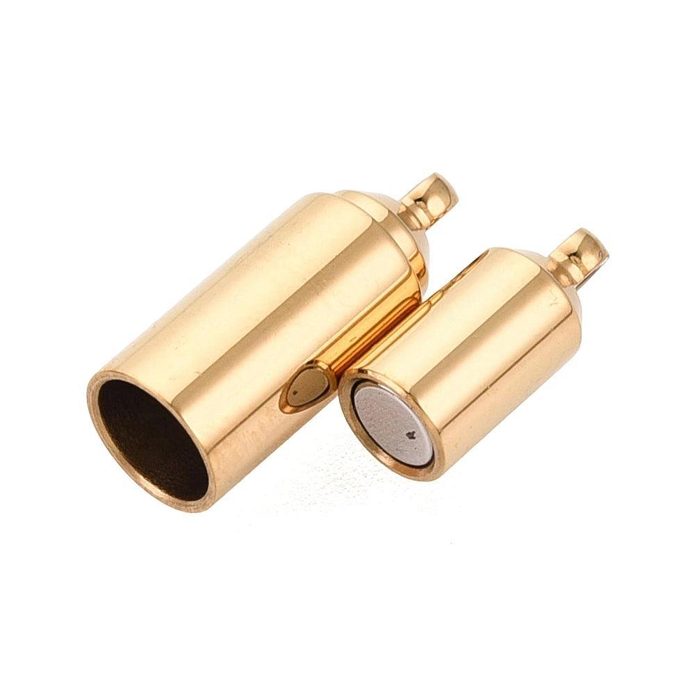 Magneetsluiting Tube Premium RVS Goud 16x5mm - per stuk (kopie)-Sluitingen-Kraaltjes van Renate
