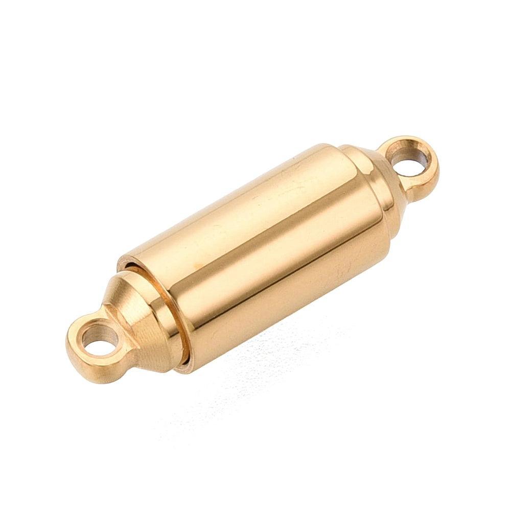 Magneetsluiting Tube Premium RVS Goud 16x5mm - per stuk (kopie)-Sluitingen-Kraaltjes van Renate