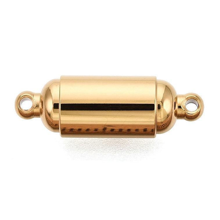 Magneetsluiting Tube Premium RVS Goud 22x7.5mm - per stuk-Sluitingen-Kraaltjes van Renate