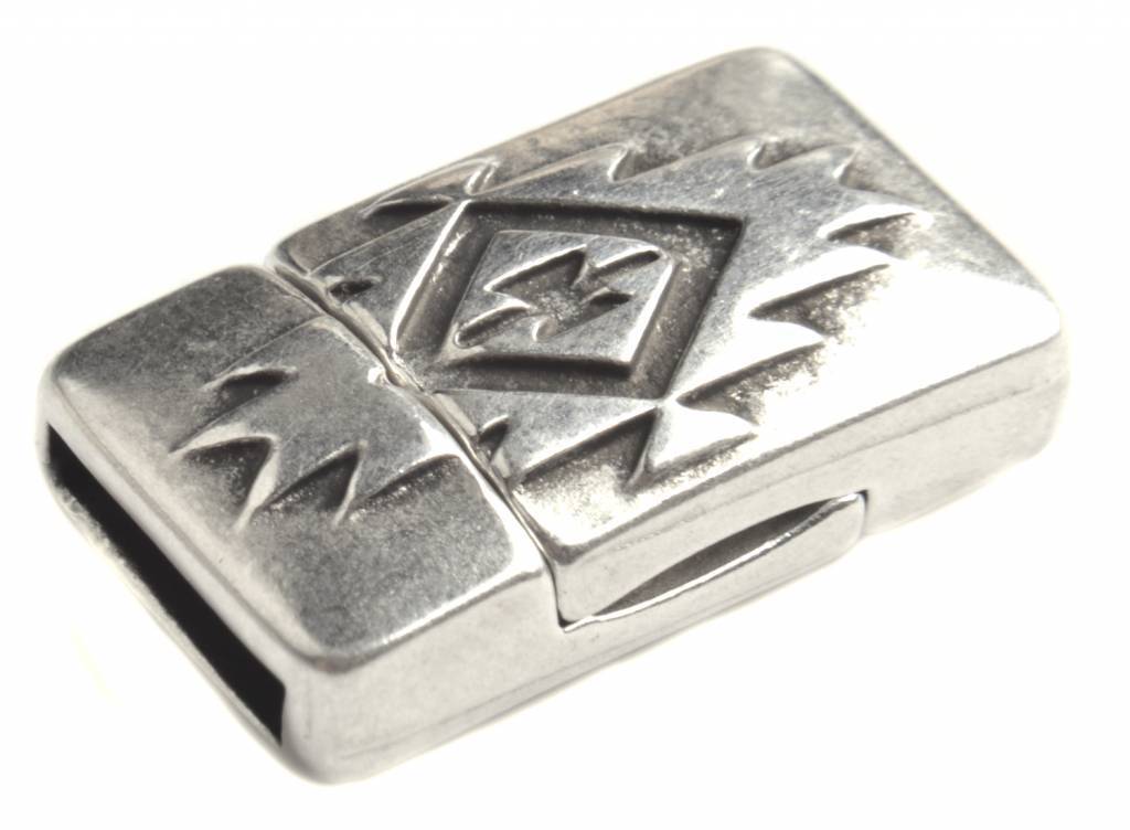 Magneetsluiting aztec Ø10x2mm Zilver DQ-Kraaltjes van Renate