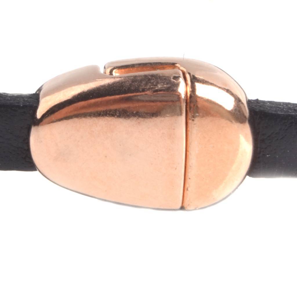 Magneetsluiting druppel Ø5x2mm Rosegoud DQ-Kraaltjes van Renate