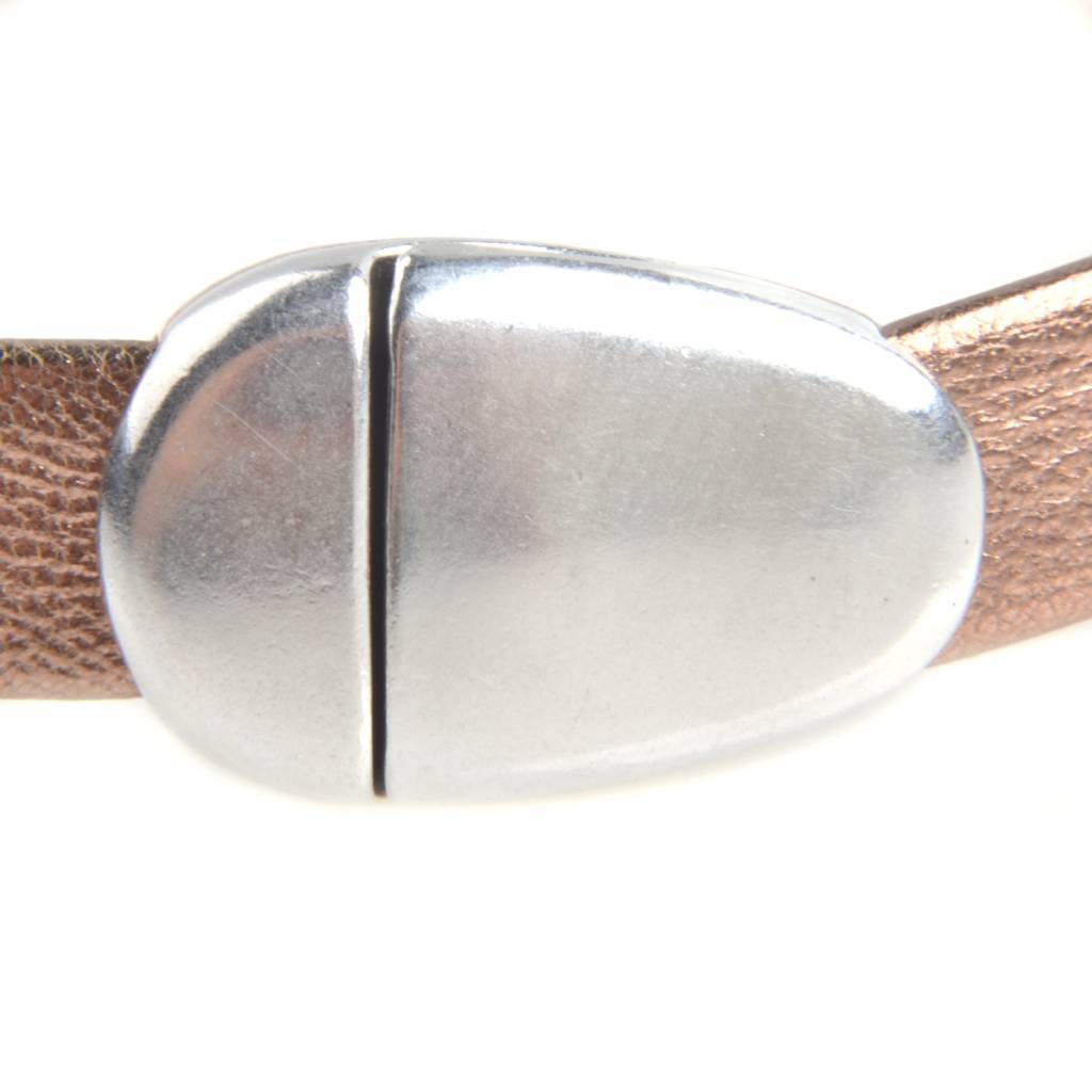 Magneetsluiting ovaal Ø10x2mm Zilver DQ-Kraaltjes van Renate