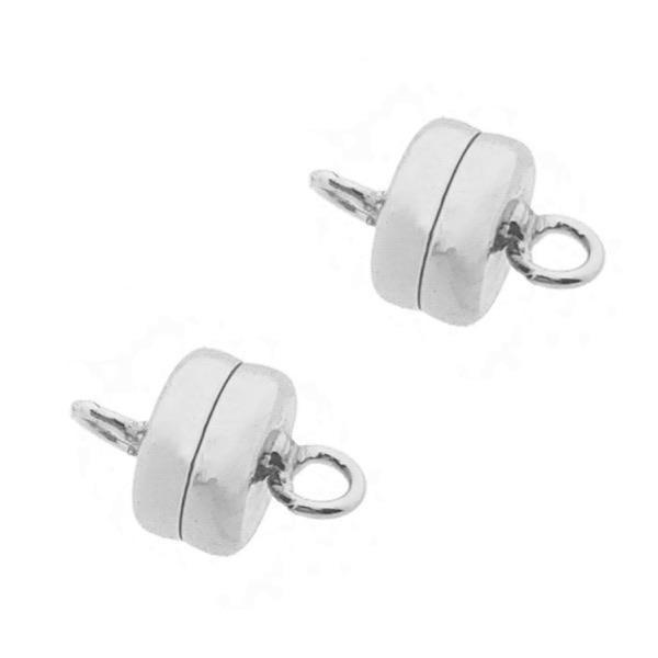 Magneetsluiting plat Zilver 11x7mm-Kraaltjes van Renate