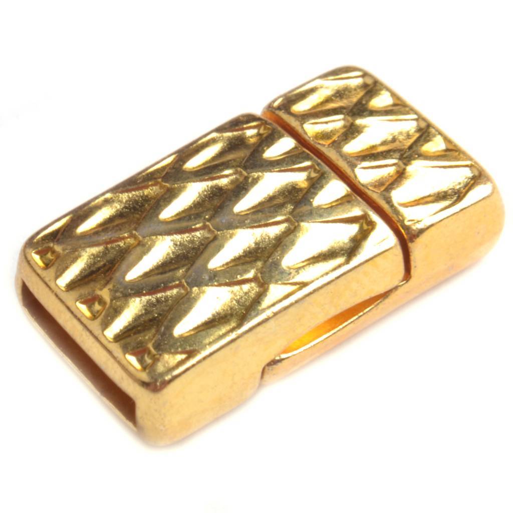 Magneetsluiting python Ø10x2mm Goud DQ-Kraaltjes van Renate