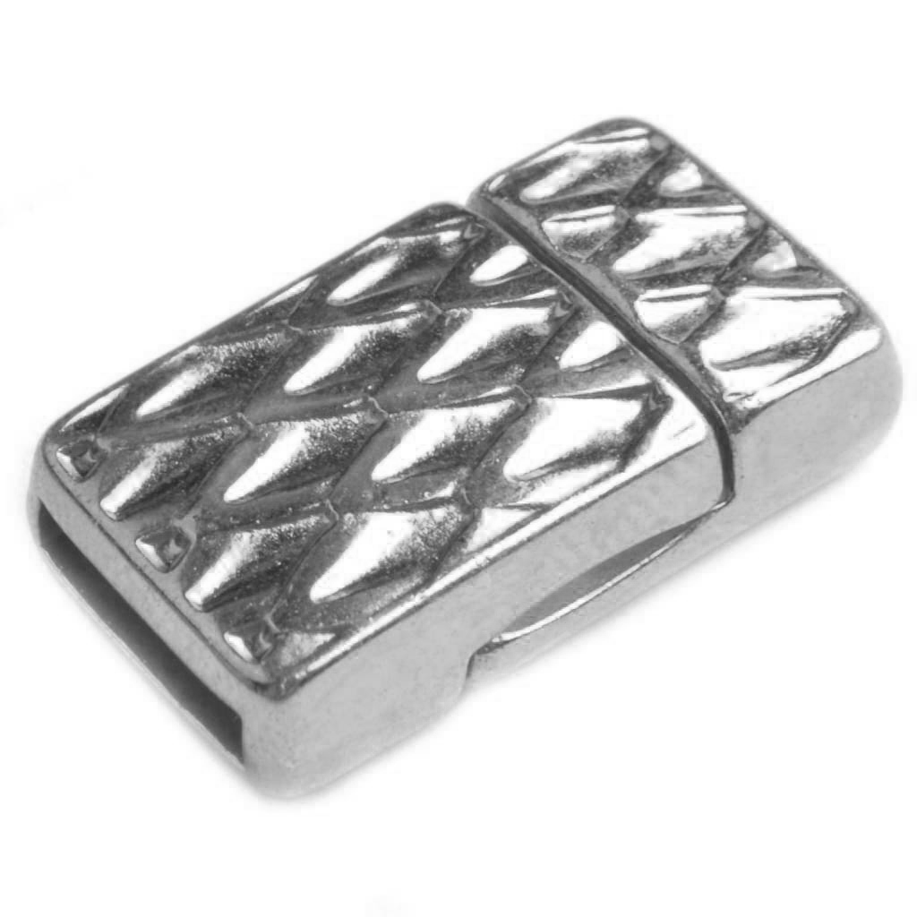 Magneetsluiting python Ø10x2mm Zilver DQ - Kraaltjes van Renate