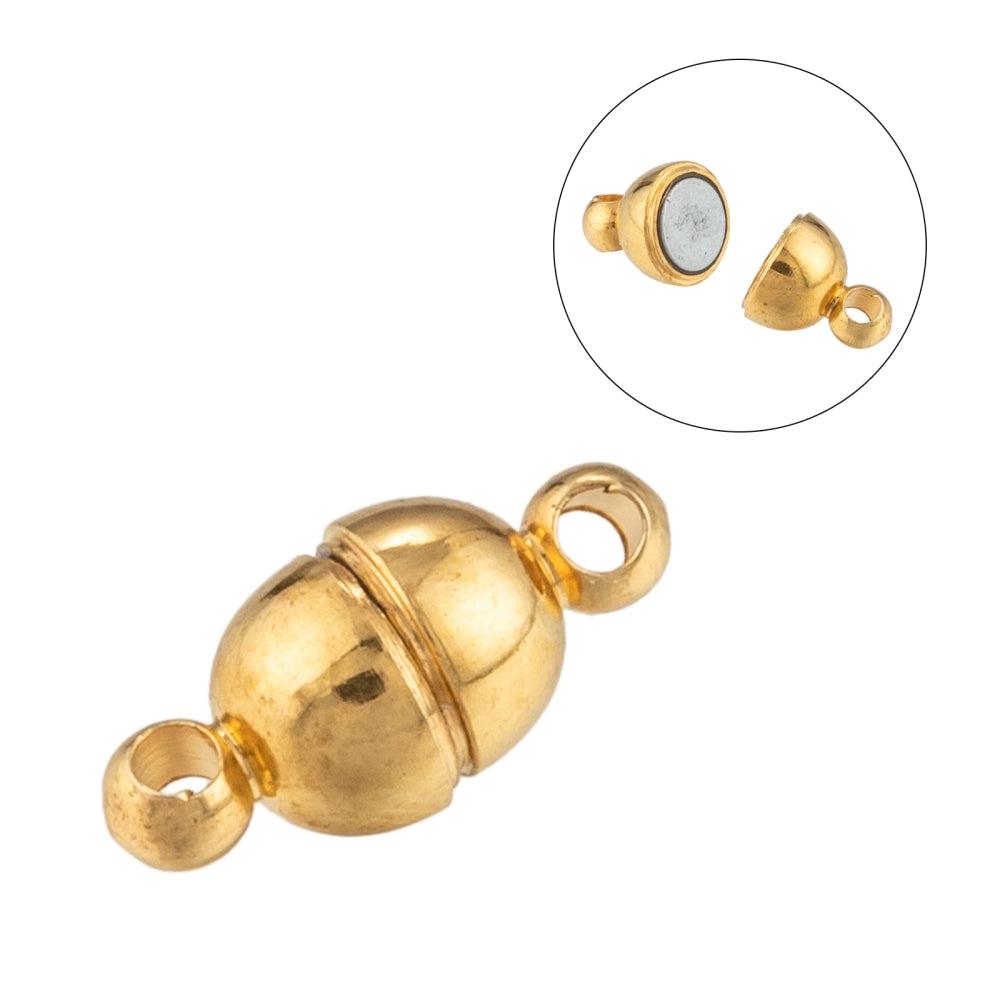 Magneetsluiting rond Goud 11x5mm-sluitingen-Kraaltjes van Renate