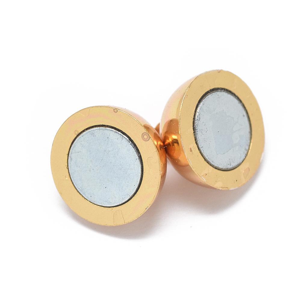 Magneetsluiting rondelle RVS goud 18,5mm- Per Stuk-Onderdelen-Kraaltjes van Renate