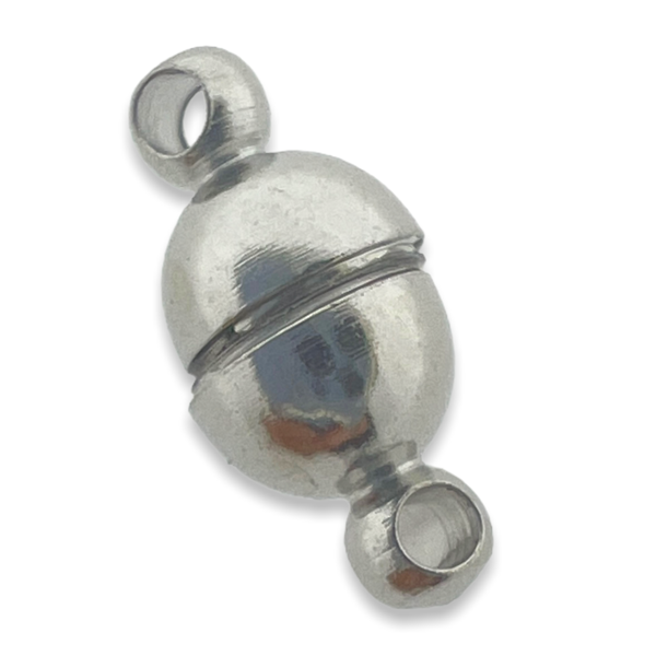 Magneetsluiting rond Zilver 11x5mm-sluitingen-Kraaltjes van Renate