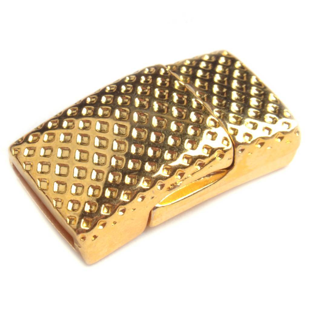Magneetsluiting snake Ø10x2mm Goud DQ-Kraaltjes van Renate