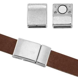 Magneetsluiting zilver 10x2,2mm DQ- per stuk-sluitingen-Kraaltjes van Renate