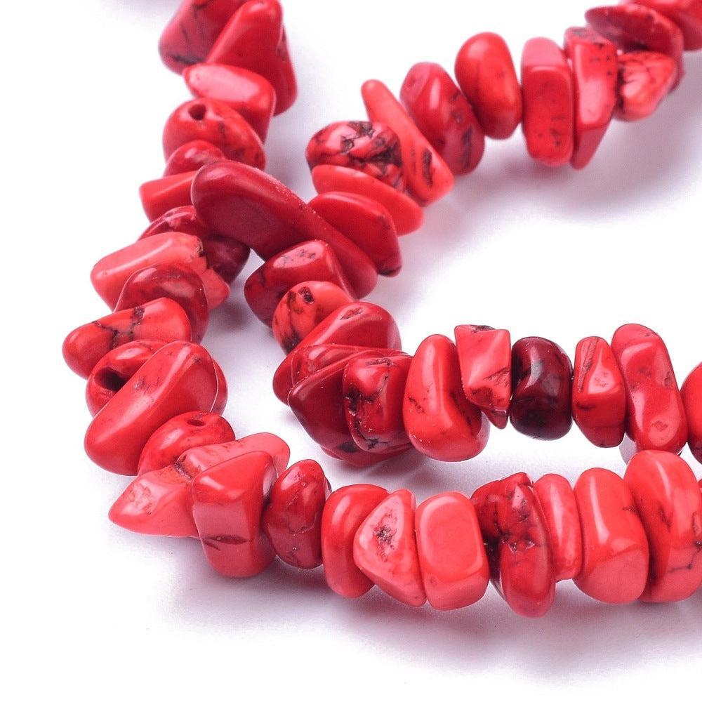 Magnesiet Chip Rood 6-10mm - per 5 gram-Kralen-Kraaltjes van Renate