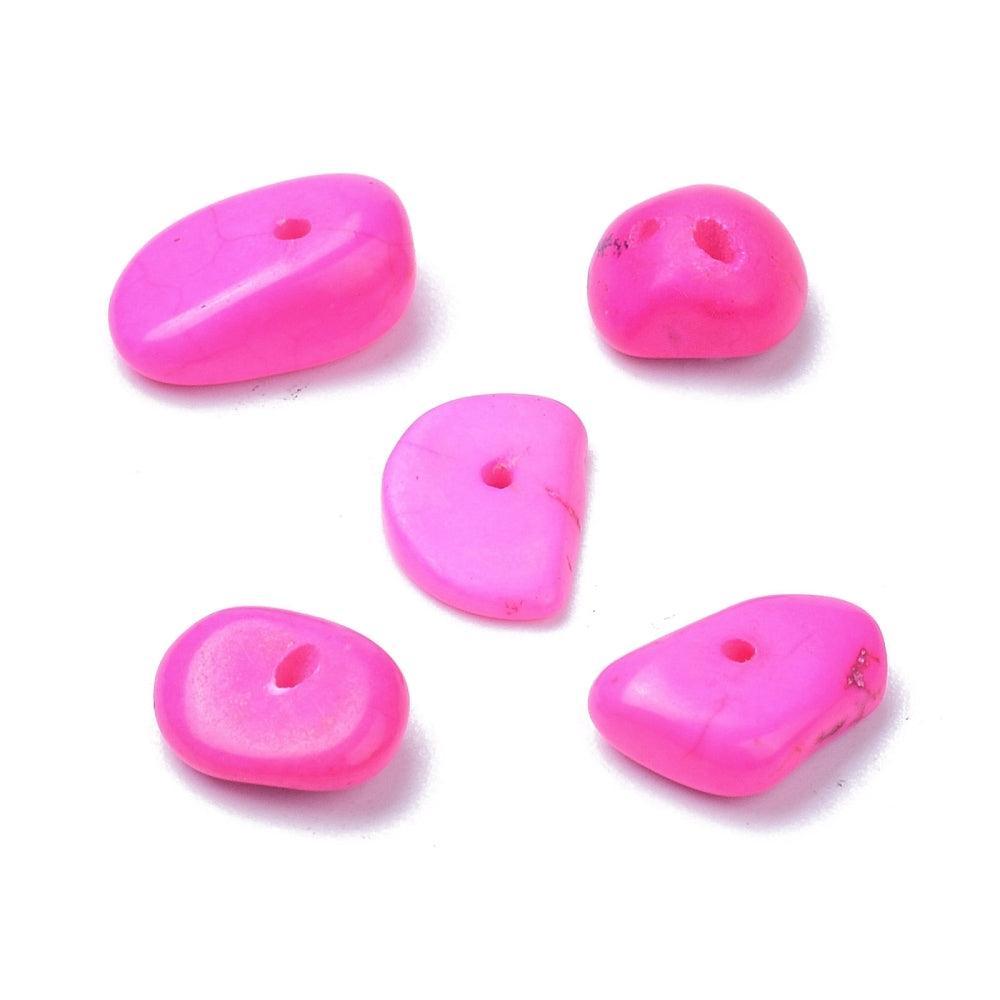 Magnesiet Kralen Chips Magenta Roze 6-10mm - per 5 gram-Kralen-Kraaltjes van Renate
