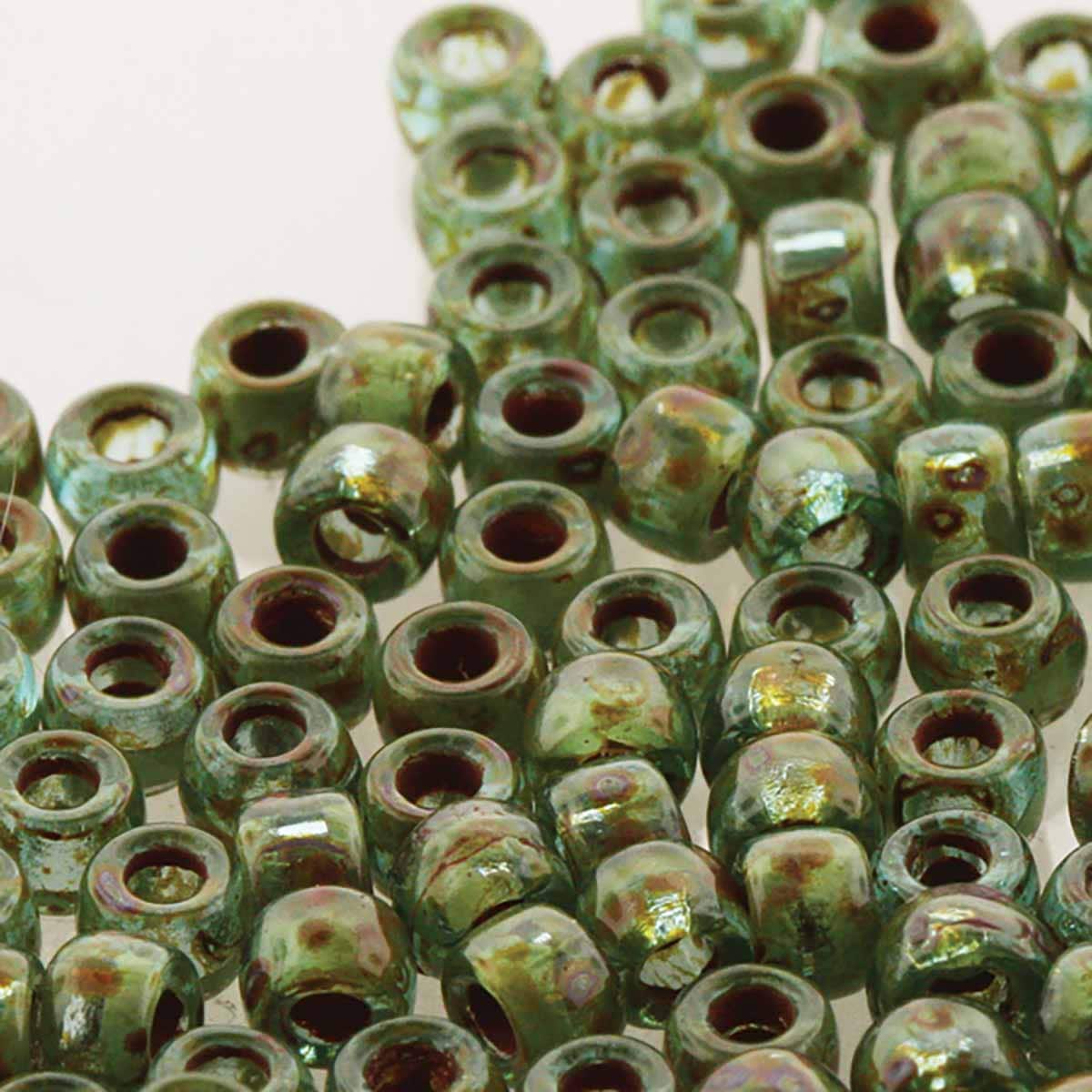 Matubo kralen Aquamarine travertine 8/0 (3mm) - ±160 stuks-Kralen-Kraaltjes van Renate