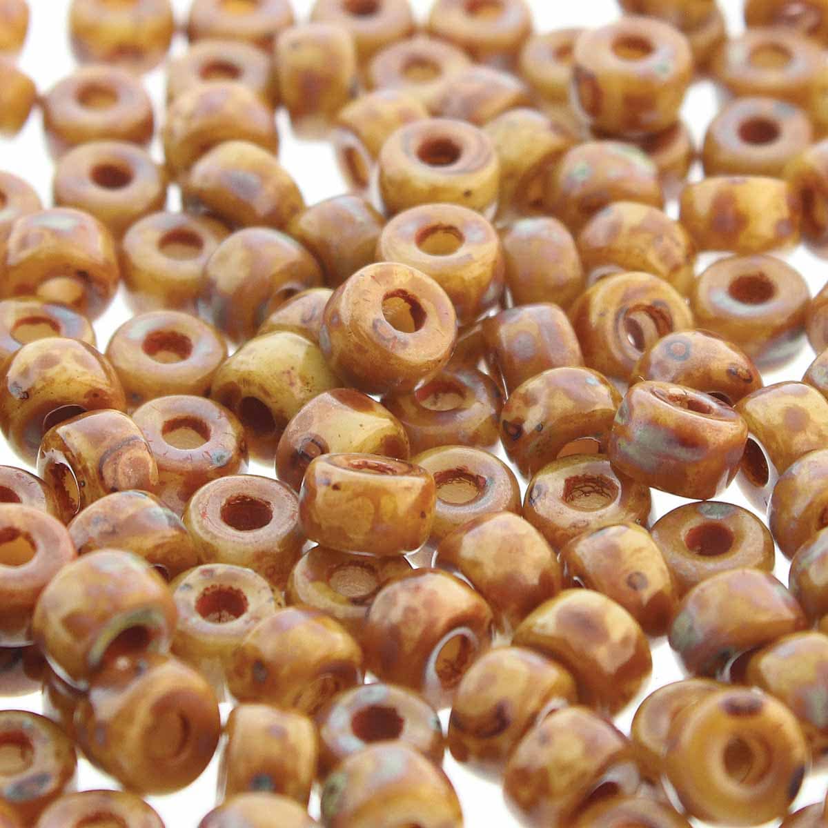 Matubo kralen Ø2mm Beige dark travertine 2/0 (6mm) - ±22 stuks-Kralen-Kraaltjes van Renate