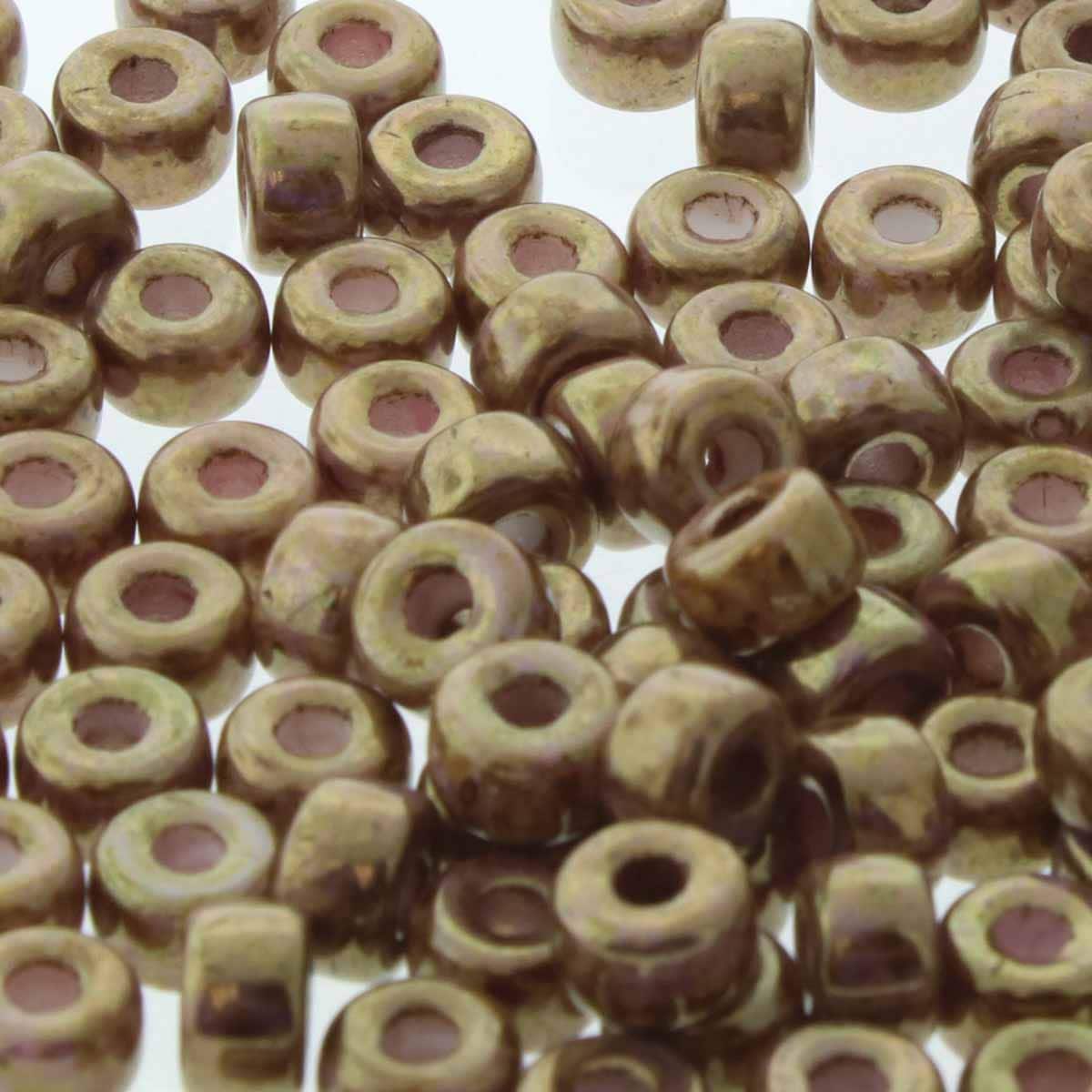 Matubo kralen Ø2mm Chalk bronze luster 2/0 (6mm) - ±22 stuks-Kralen-Kraaltjes van Renate