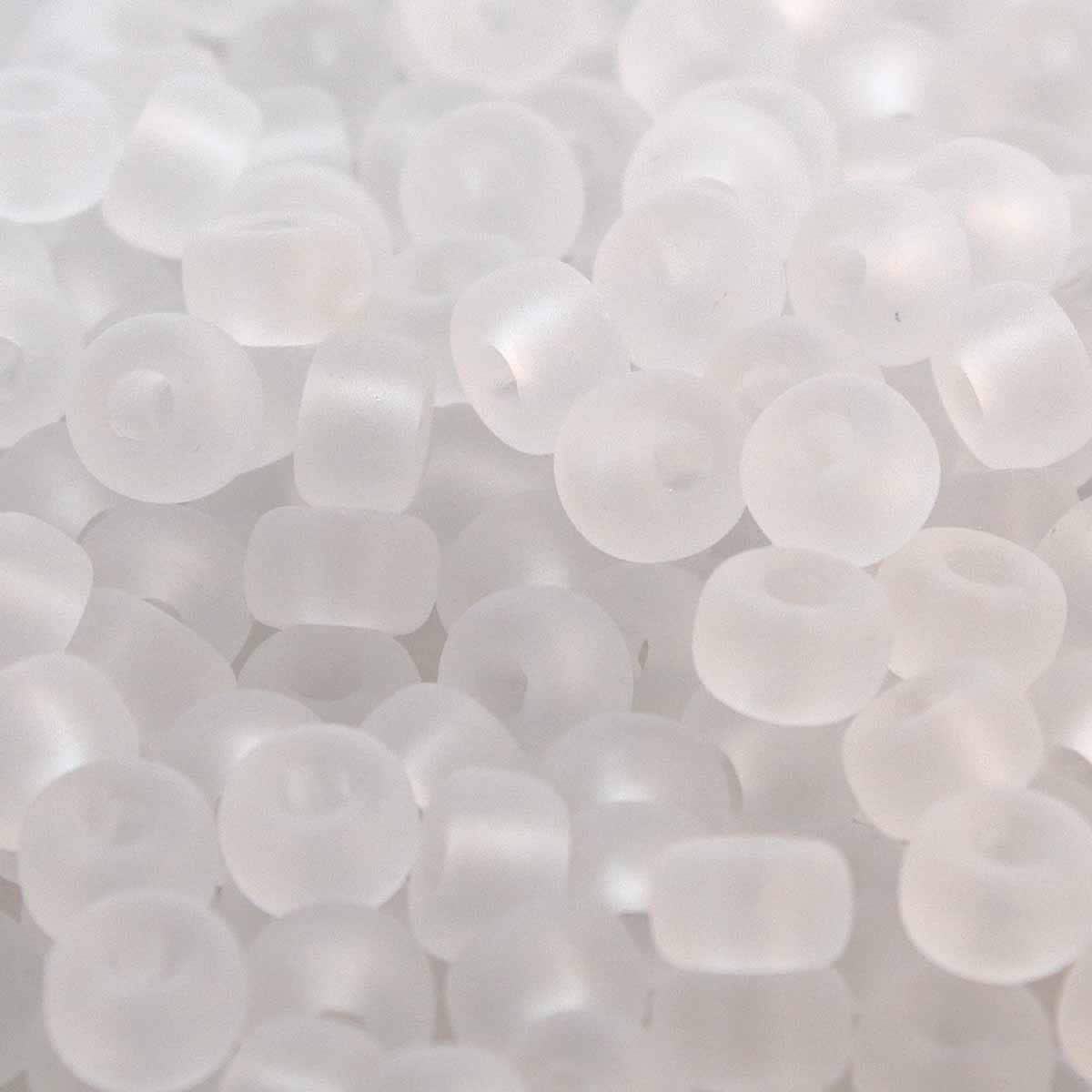 Matubo kralen Ø2mm Crystal matte 2/0 (6mm) - ±22 stuks-Kralen-Kraaltjes van Renate