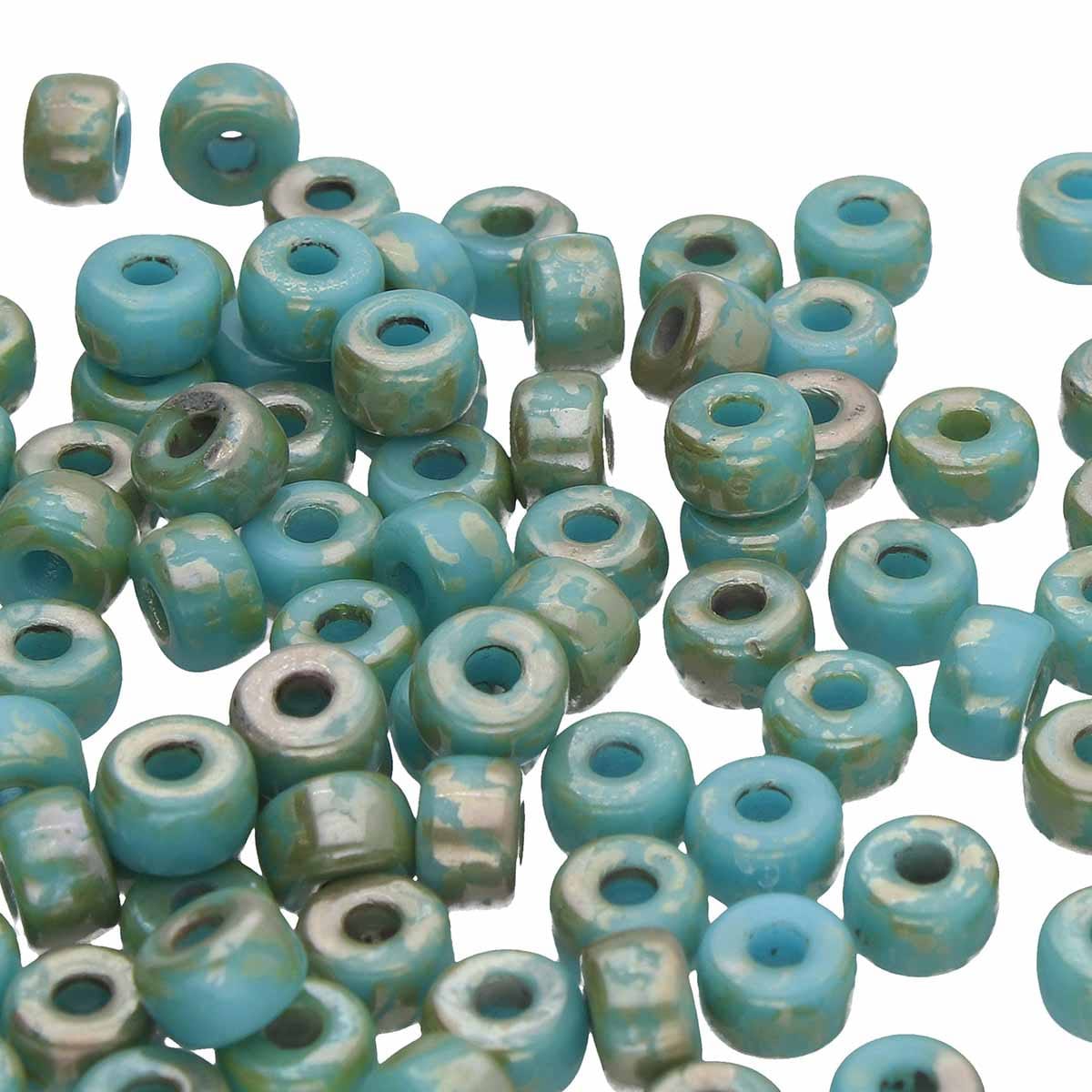 Matubo kralen Ø2mm Turquoise blue rembrandt 2/0 (6mm) - ±22 stuks-Kralen-Kraaltjes van Renate
