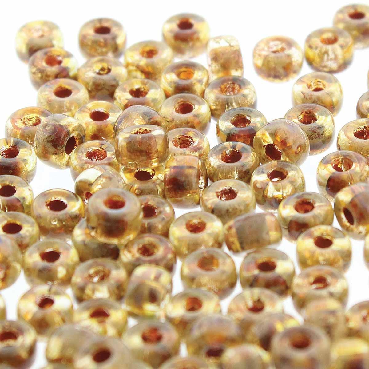 Matubo kralen Ø2mm crystal travertine 2/0 (6mm) - ±22 stuks-Kralen-Kraaltjes van Renate