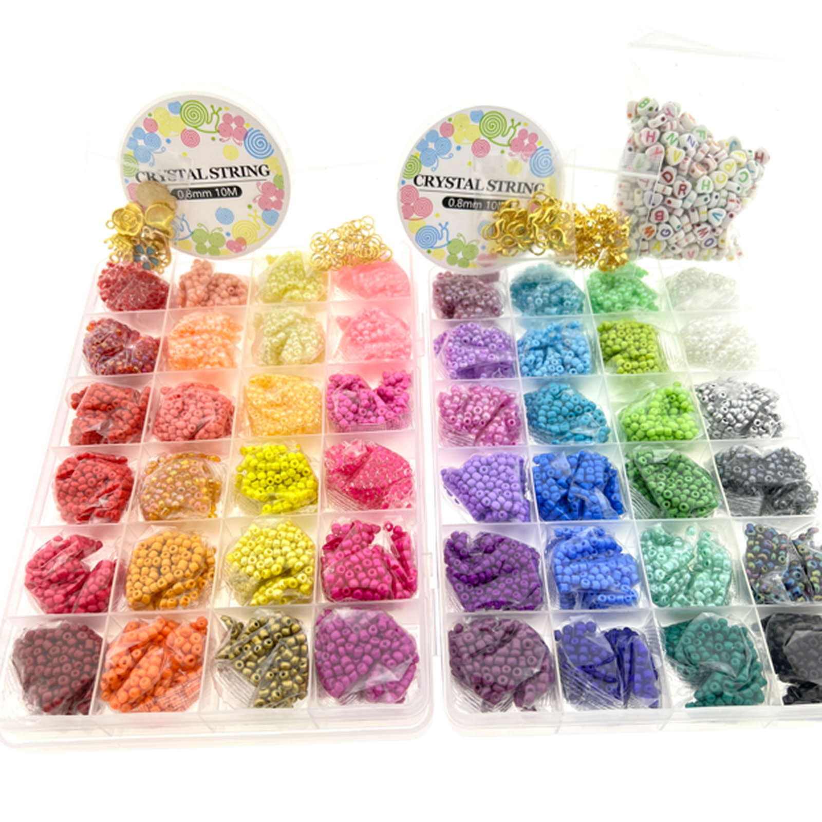 Mega DIY startersset Rocailles 48 kleuren-DIY-Kraaltjes van Renate