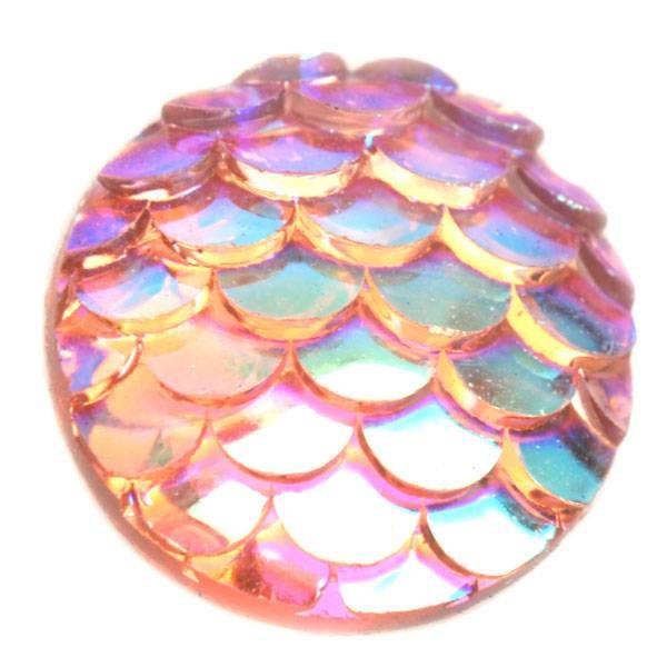 Mermaid arcyl cabochon Roze AB 12mm-Kraaltjes van Renate