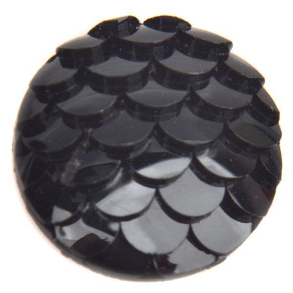 Mermaid arcyl cabochon Zwart 12mm-Kraaltjes van Renate